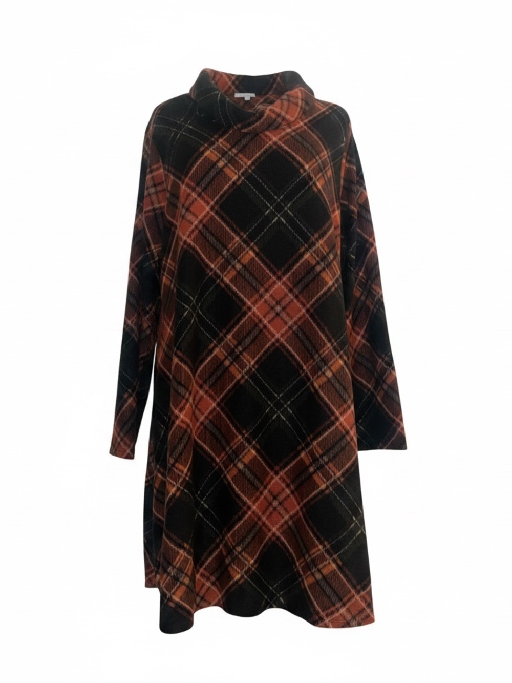 Plaid Long Sleeve plaid fleece soft Dress size 3XL